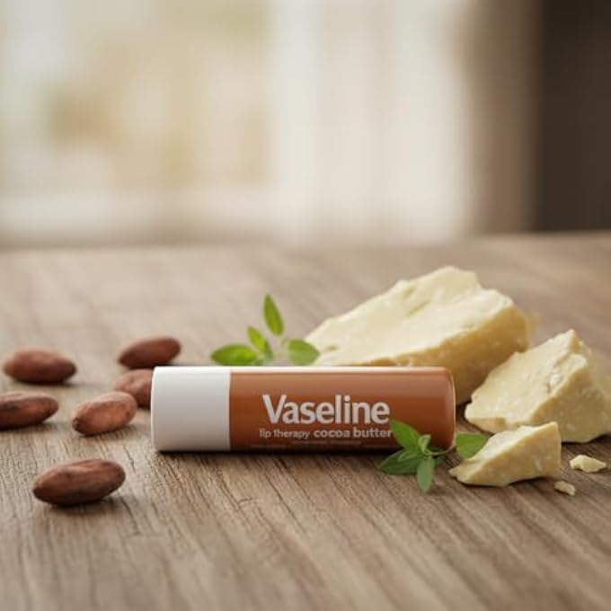 Vaseline LIP THERAPY CARE COCOA BUTTER, FAST-ACTING NOURISHMENT, IDEAL FOR CHAPPED, DRY, CRACKED, OR DAMAGED LIPS, LIP BALM, 4-PACK, 0.16 OZ EACH - Image 4